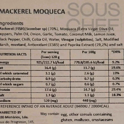 ABC+ Mackerel Fillets in Moqueca Sauce, 120g - Provision And Pan
