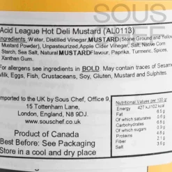 Acid League Hot Deli Mustard, 355ml