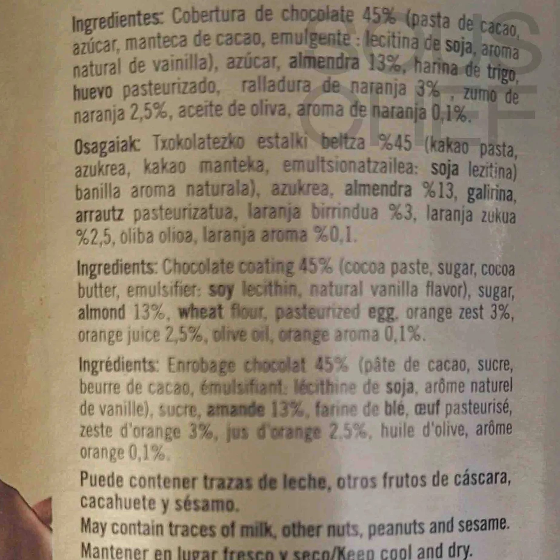 Almond Butter Biscuits with Chocolate & Orange, 160g