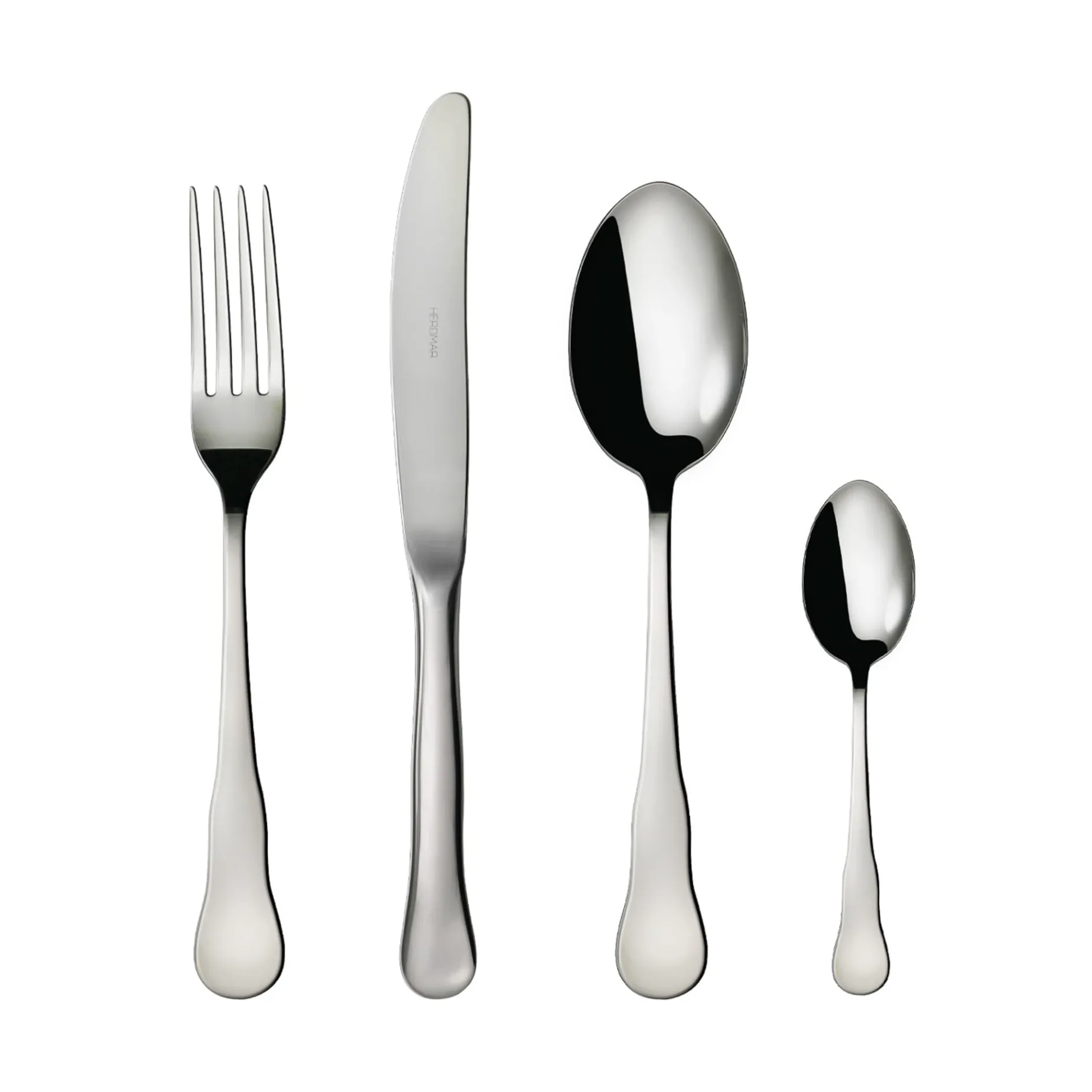 Ambar Polished Stainless Steel 4 Piece Place Setting Cutlery Set