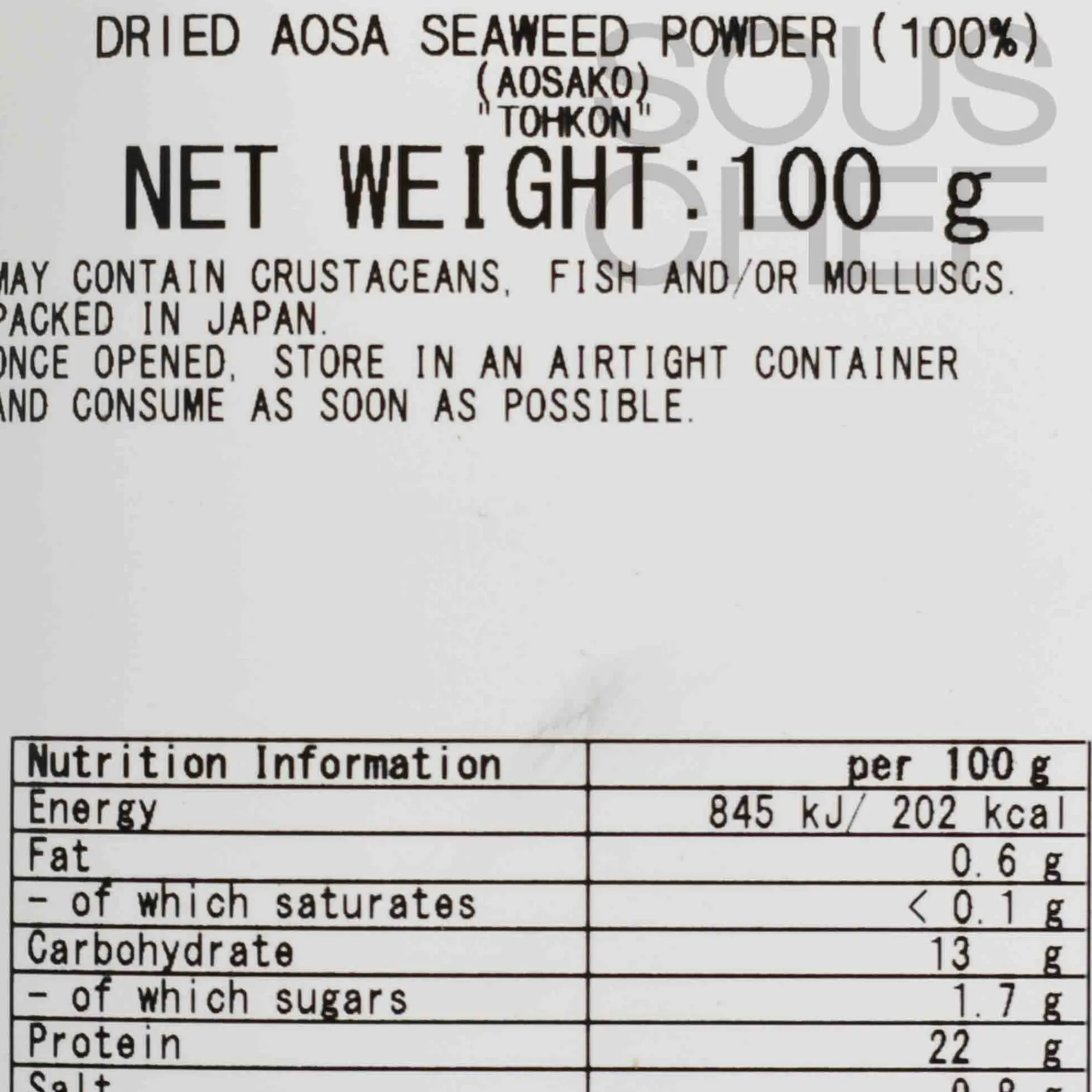 Aonori Dried Seaweed, 100g