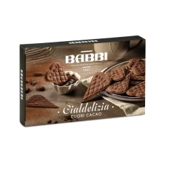 Babbi Cuori Cacao Heart Wafter Biscuits, 12 Pieces