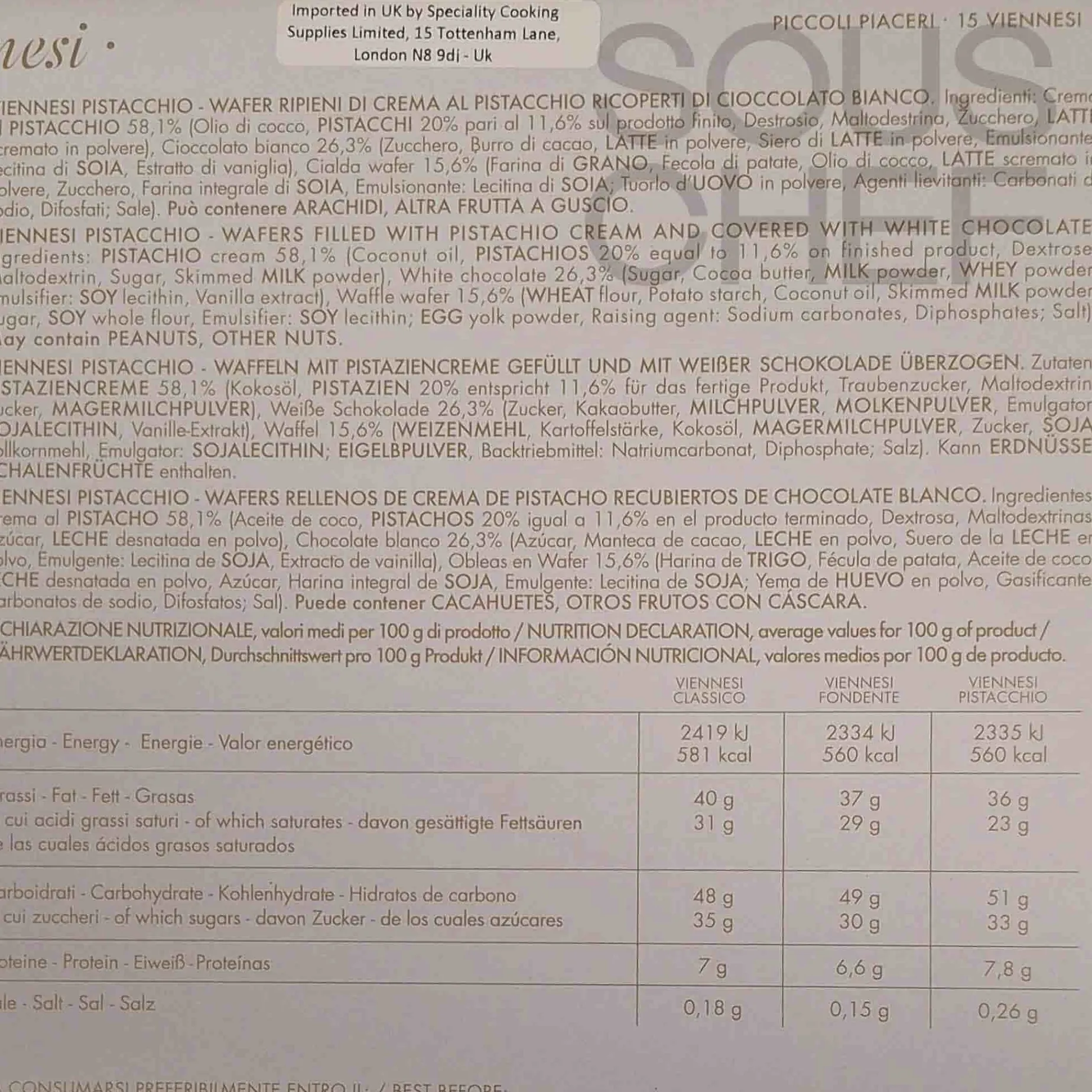 Babbi Viennesi De Luxe Wafer Selection, 15 Pieces