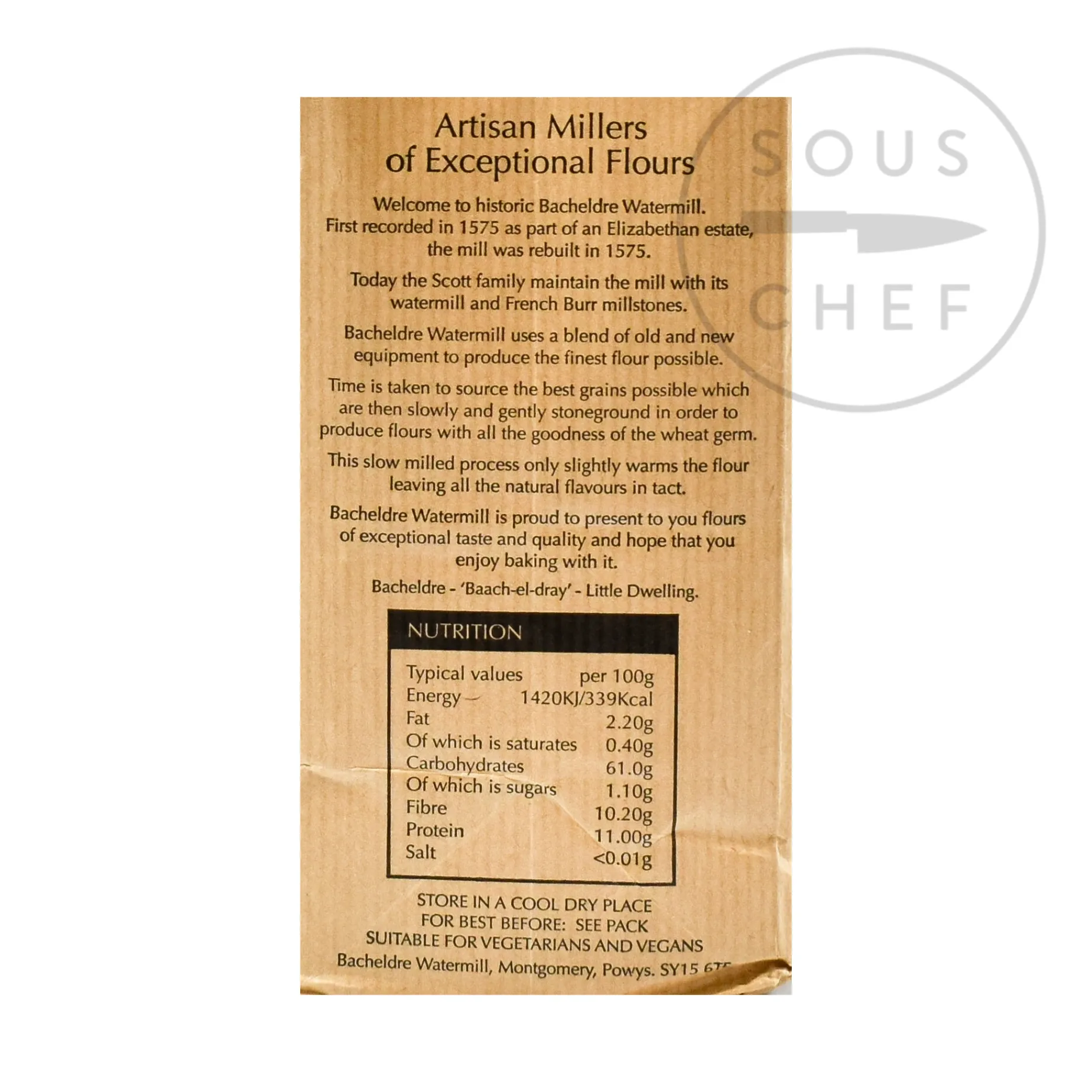 Bacheldre Organic Stoneground Spelt Flour, 1.5kg