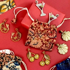 Beaded Martini Earrings