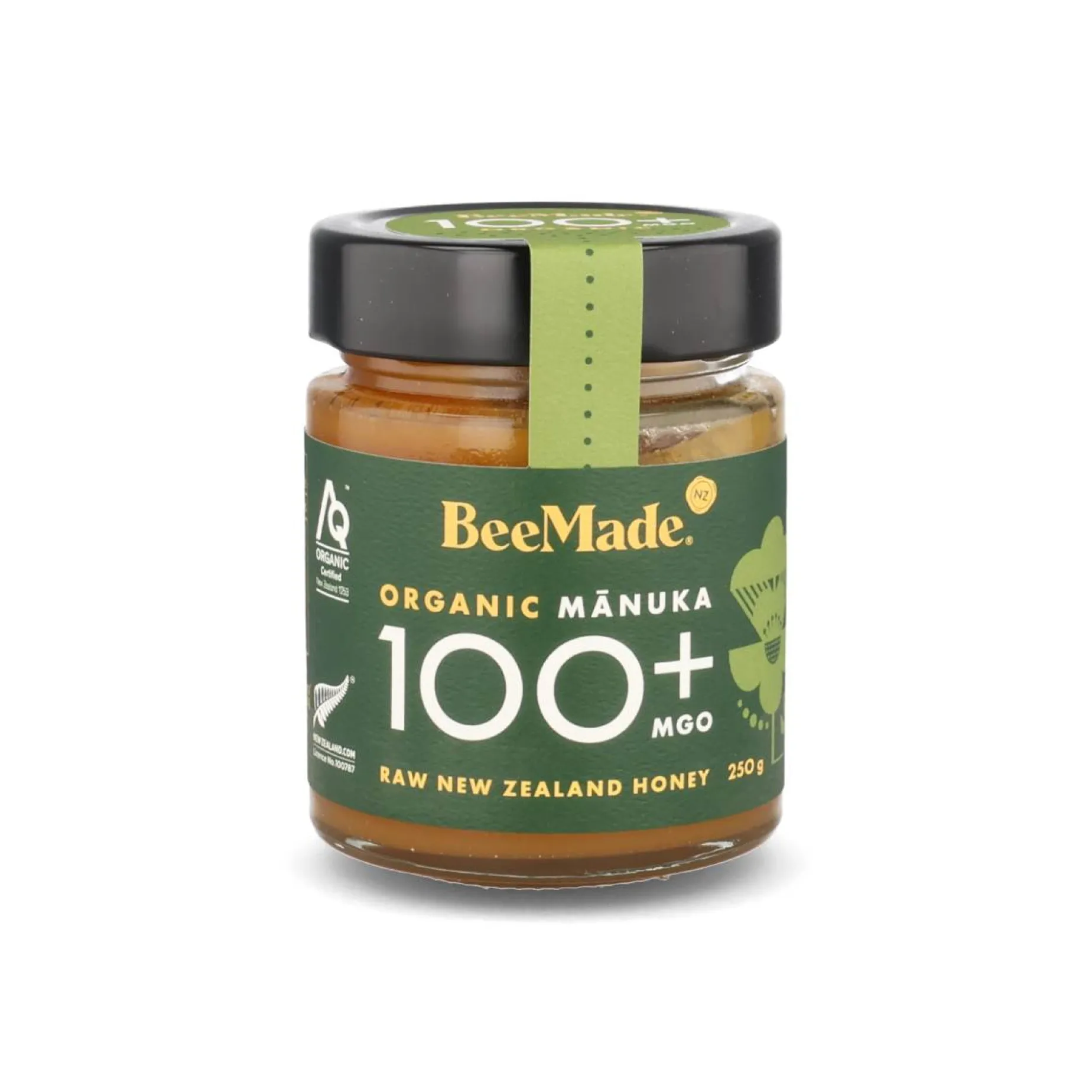BeeMade Organic Manuka MGO 100+ Honey, 250g