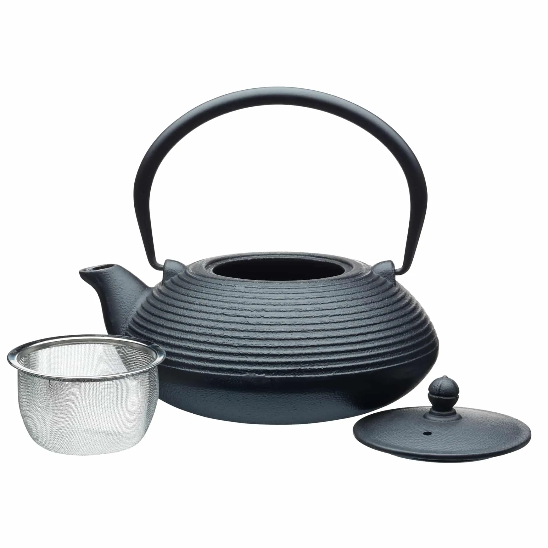 Black Cast Iron Teapot, 900ml