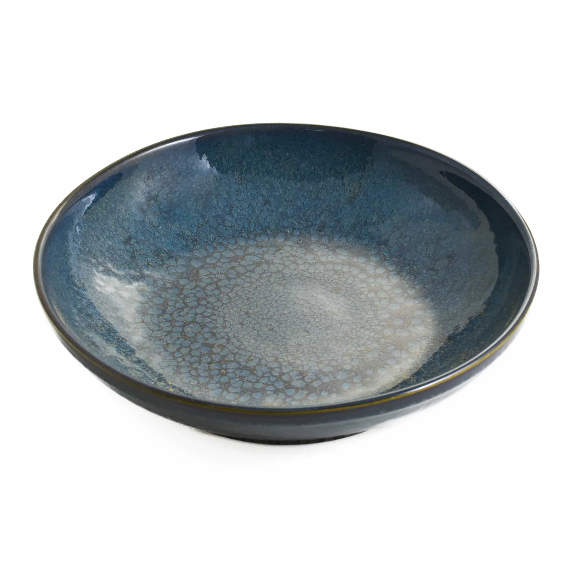 Blue Glaze Salad Bowl, 27.5cm dia