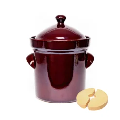 Boleslawiec Fermenting & Sauerkraut Crock With Weights, 5 litre