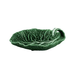 Bordallo Pinheiro Curved Cabbage Leaf Dish, 25cm