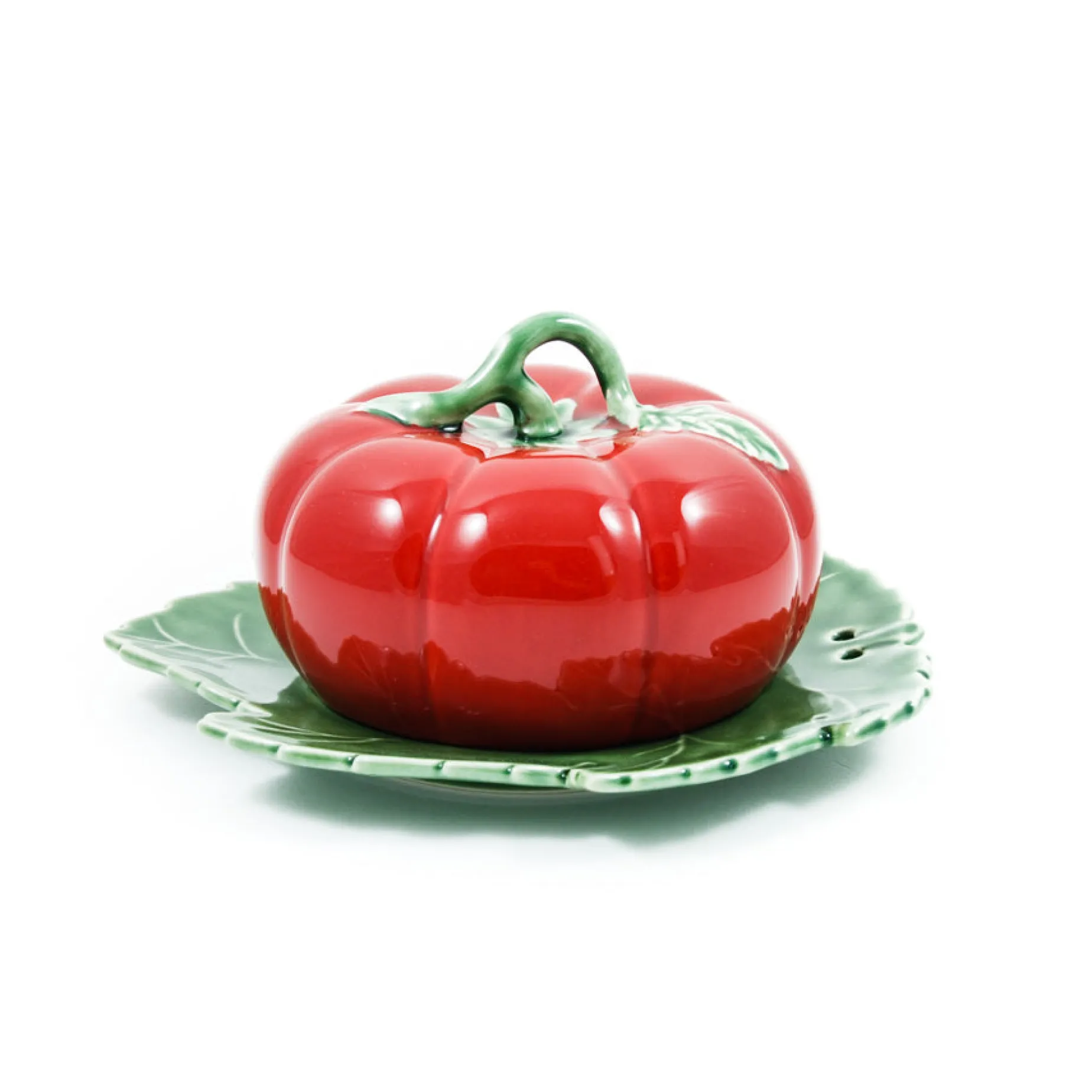 Bordallo Pinheiro Tomato Butter Dish With Cover