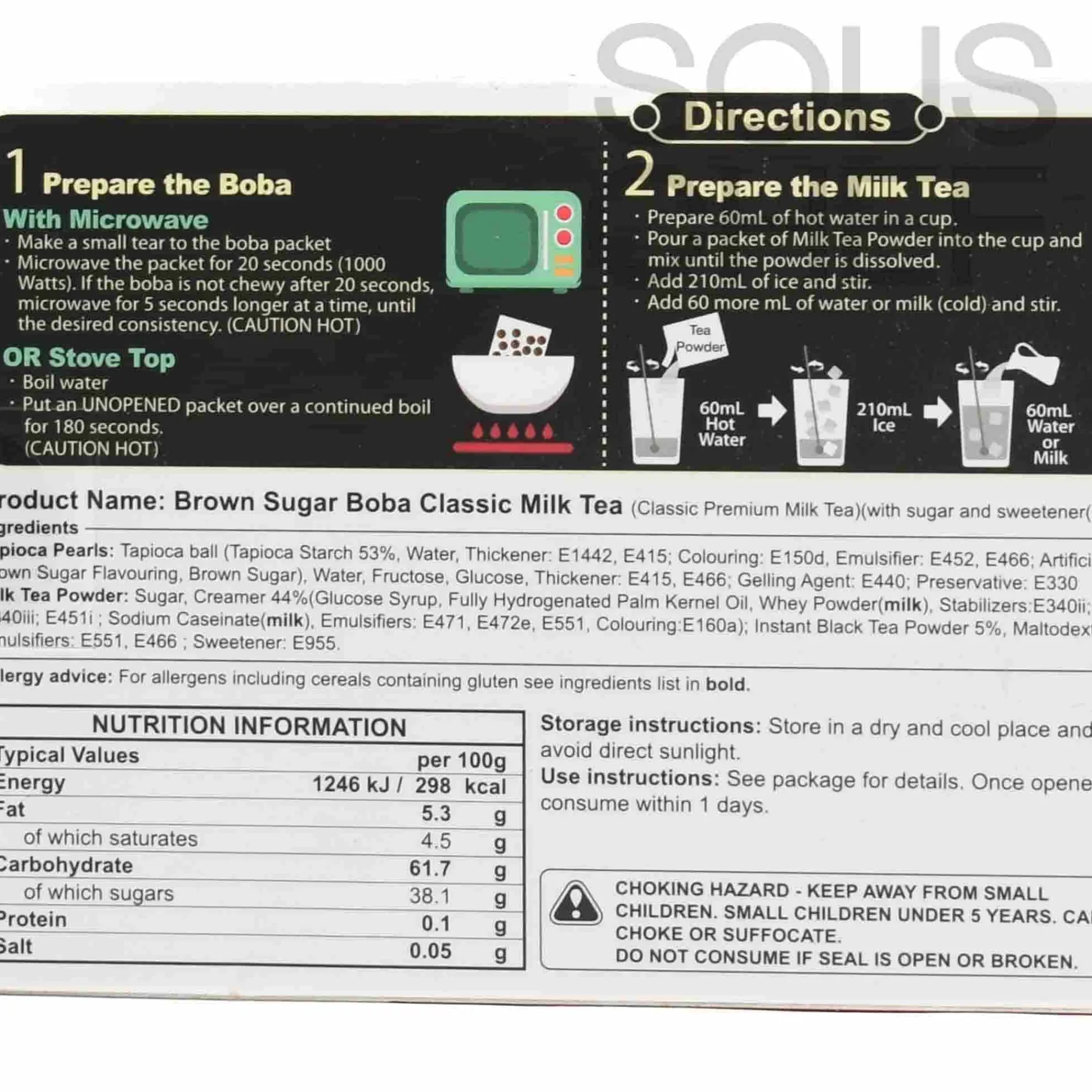 Brown Sugar Boba Classic Milk Tea Kit, 3 sets