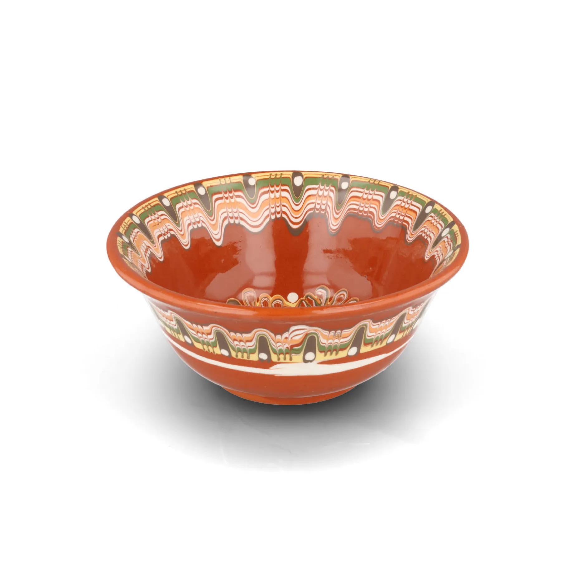 Bulgarian Troyan Brown Soup Bowl, 16cm