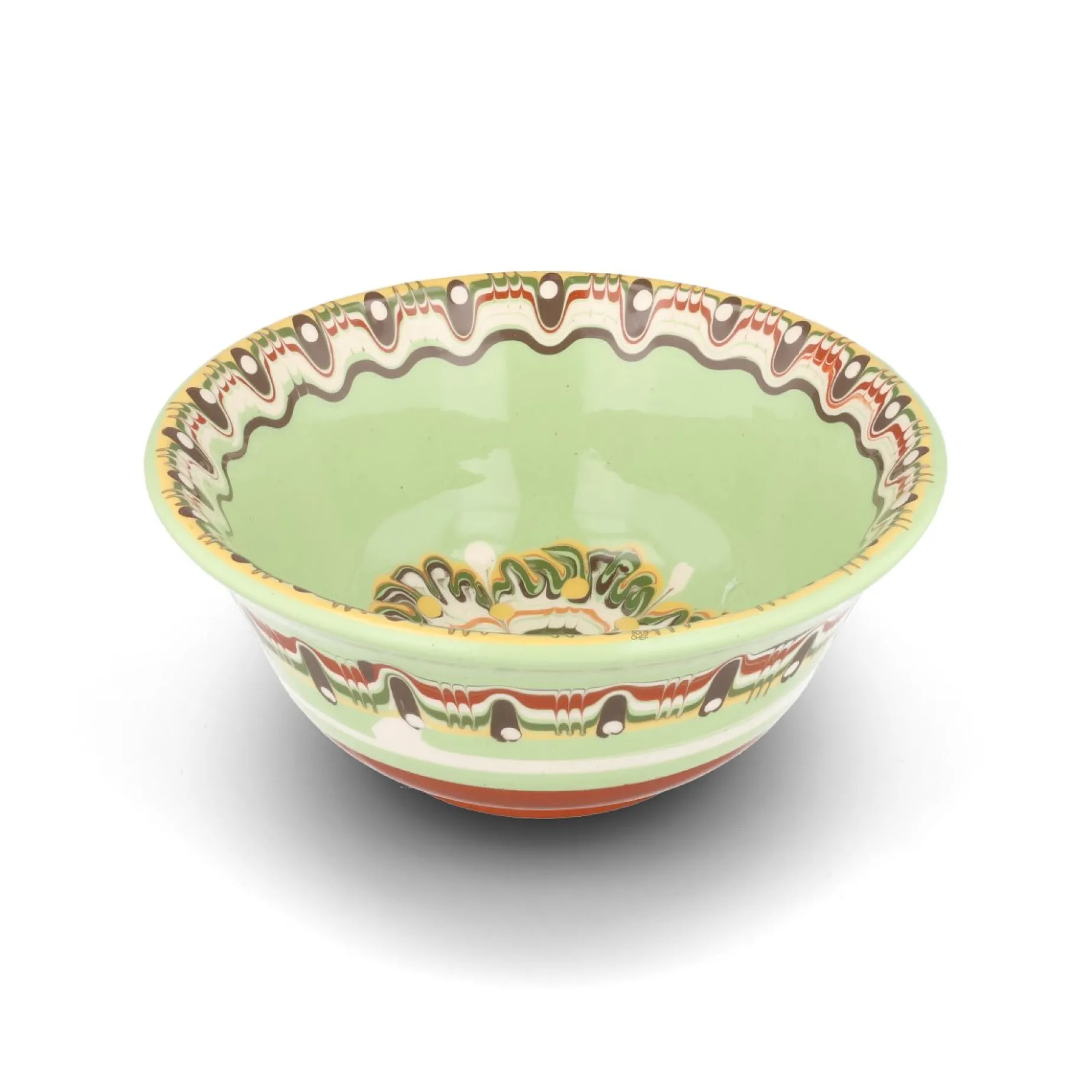 Bulgarian Troyan Mint Green Soup Bowl, 16cm