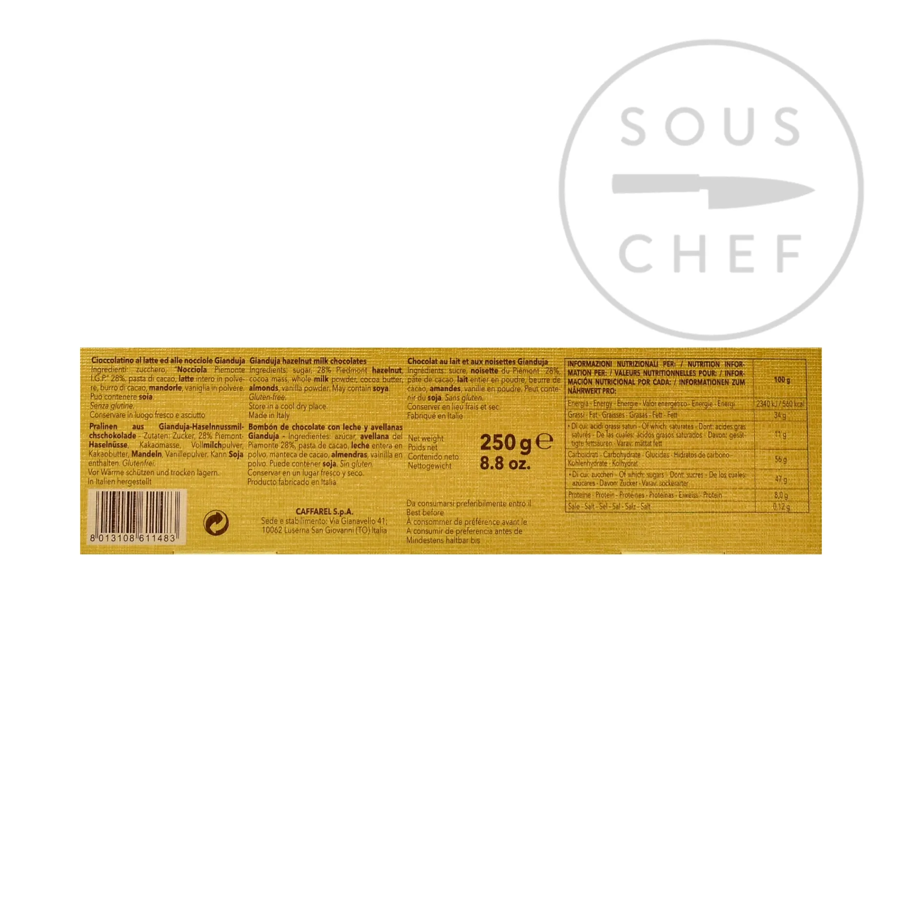 Caffarel Gianduia Pyramid, 250g