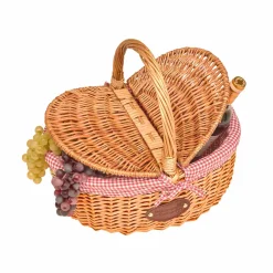 Campagne Red Gingham Empty Picnic Basket