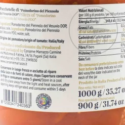 Casa Marrazzo Sliced Piennolo Vesuvio DOP Tomatoes, 1.06 Litre