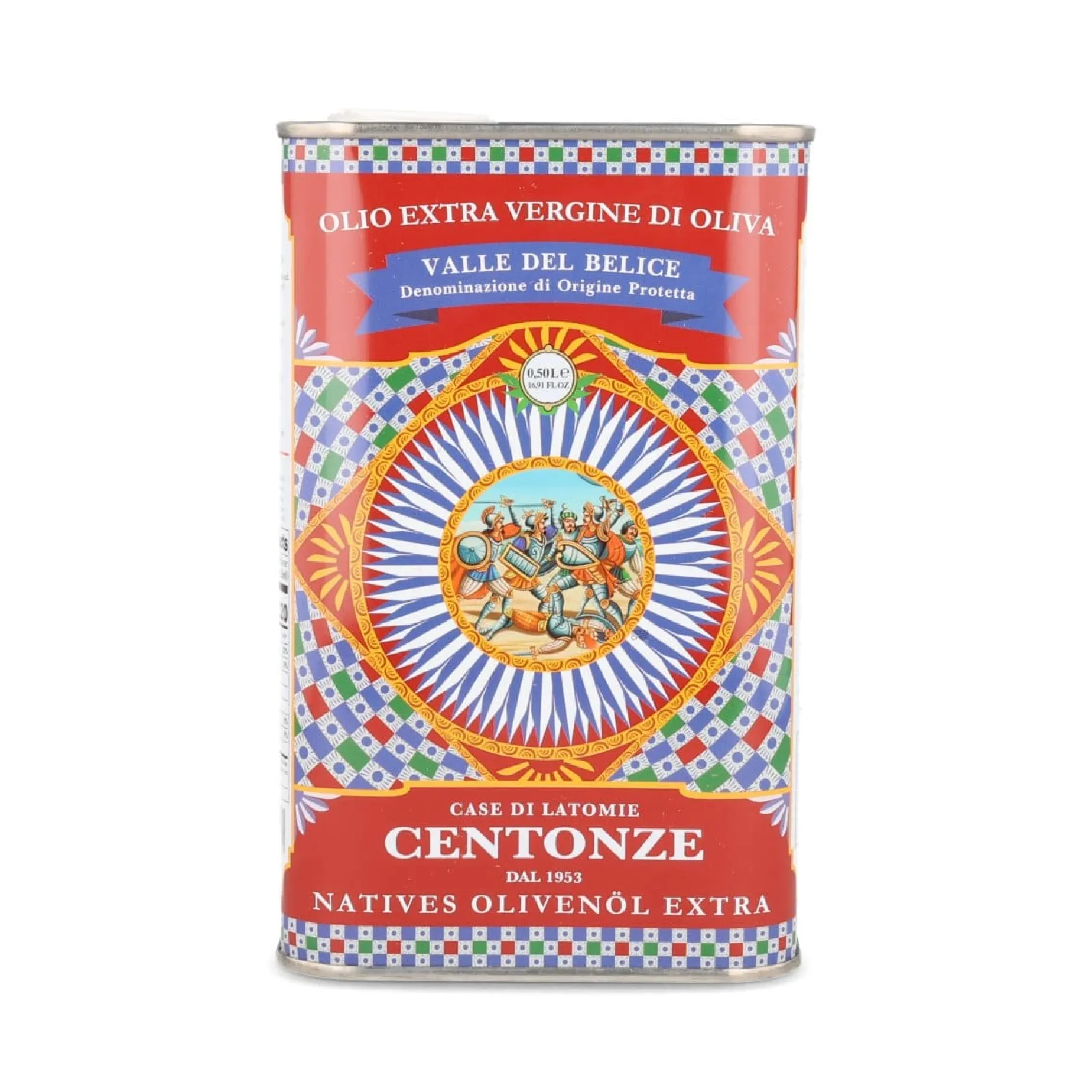 Centonze PDO Valle del Belice Extra Virgin Olive Oil in Tin, 500ml
