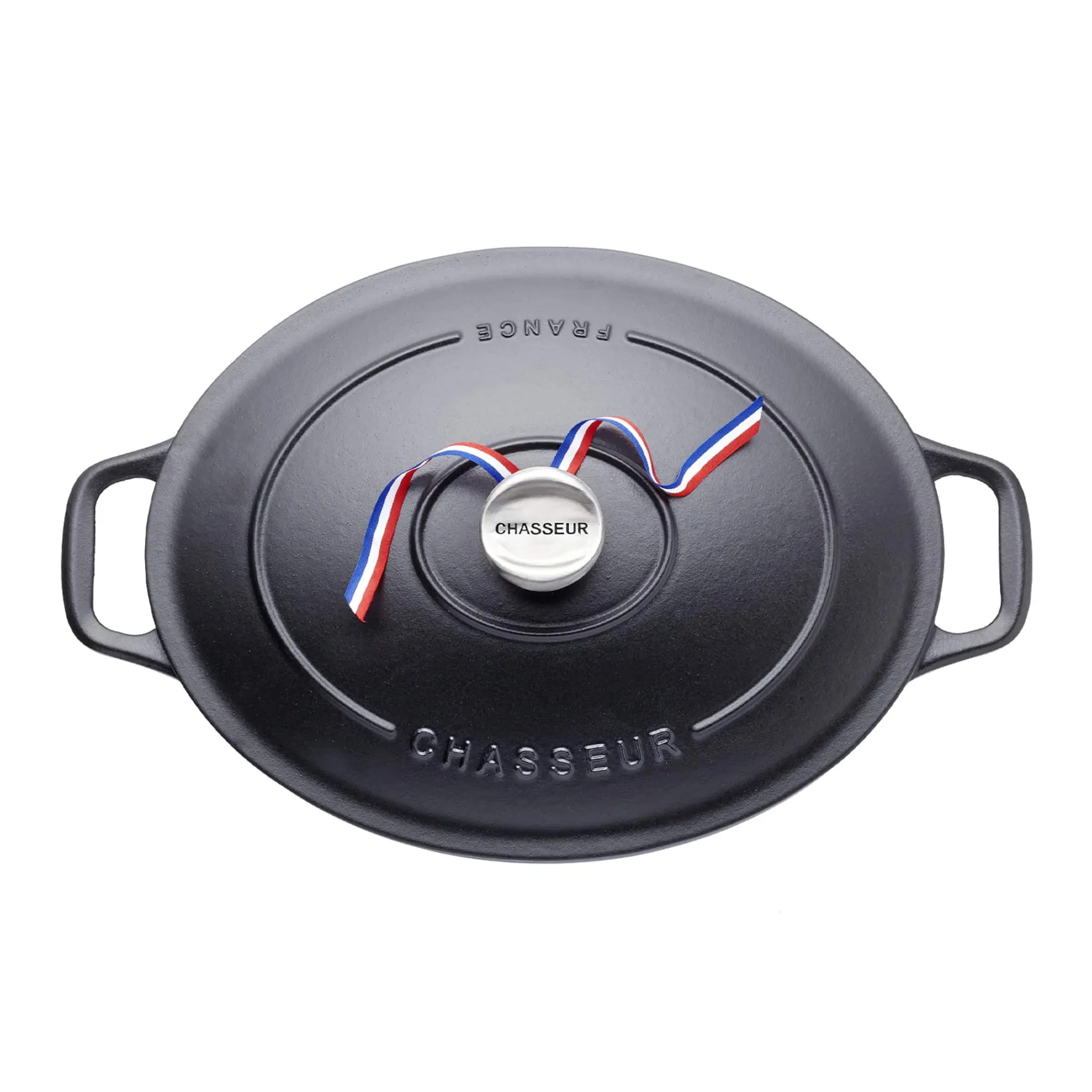 Chasseur Black Cast Iron Oval Dutch Oven, 29cm