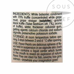 Christine Le Tennier White Balsamic and Black Truffle Flavor Pearls