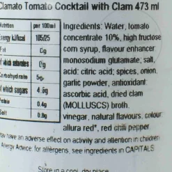 Clamato Tomato Cocktail Glass Bottle