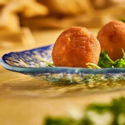 Cobalt Blue Rim Glass Serving Tray, 34x17cm