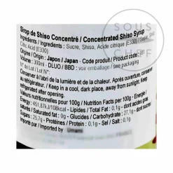 Concentrated Shiso Syrup, 300ml