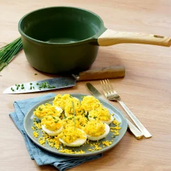 Cookut Lightweight Non-Stick Green Mini Saucepan, 16cm, BPA-Free