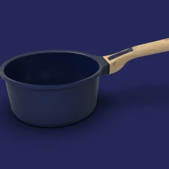 Cookut Lightweight Non-Stick 3 Piece Cookware Set with Detachable Handles, Blue, BPA-Free