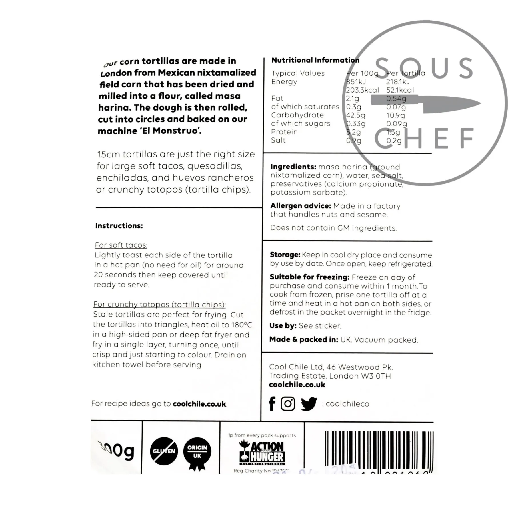 Cool Chile Co White Corn Tortillas