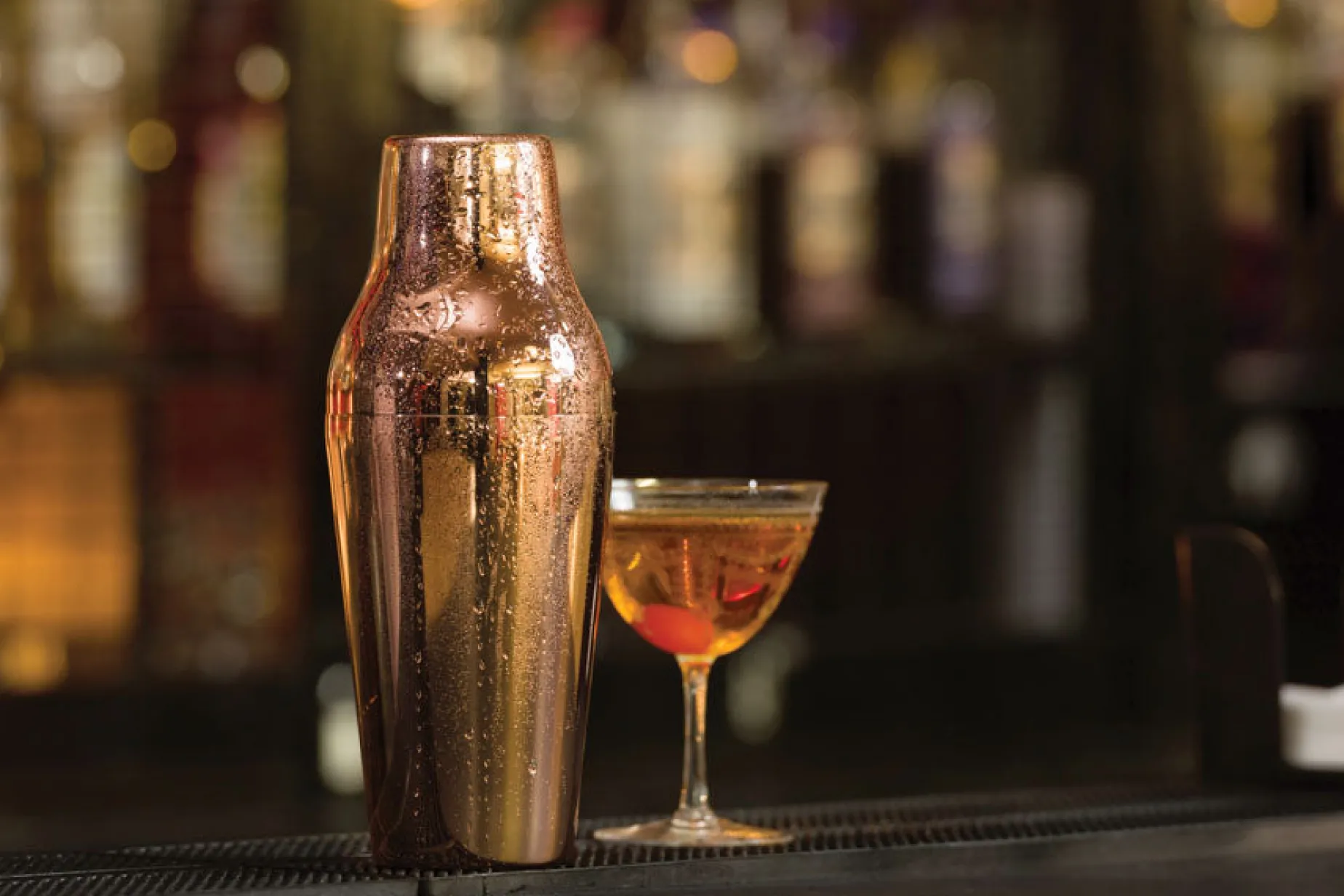 Copper Plated French Cocktail Shaker, 600ml