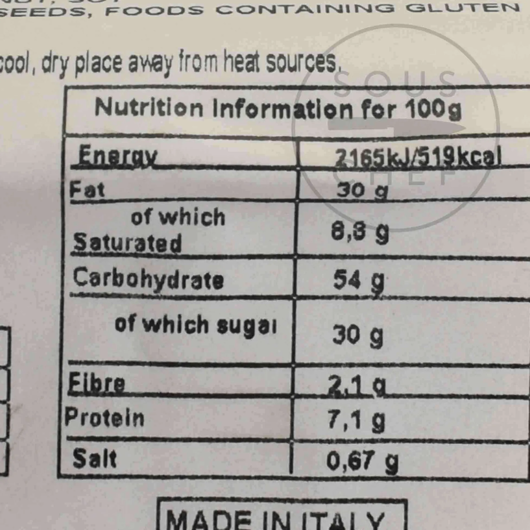 Crunchy Cannoli with Gianduja Cream, 200g