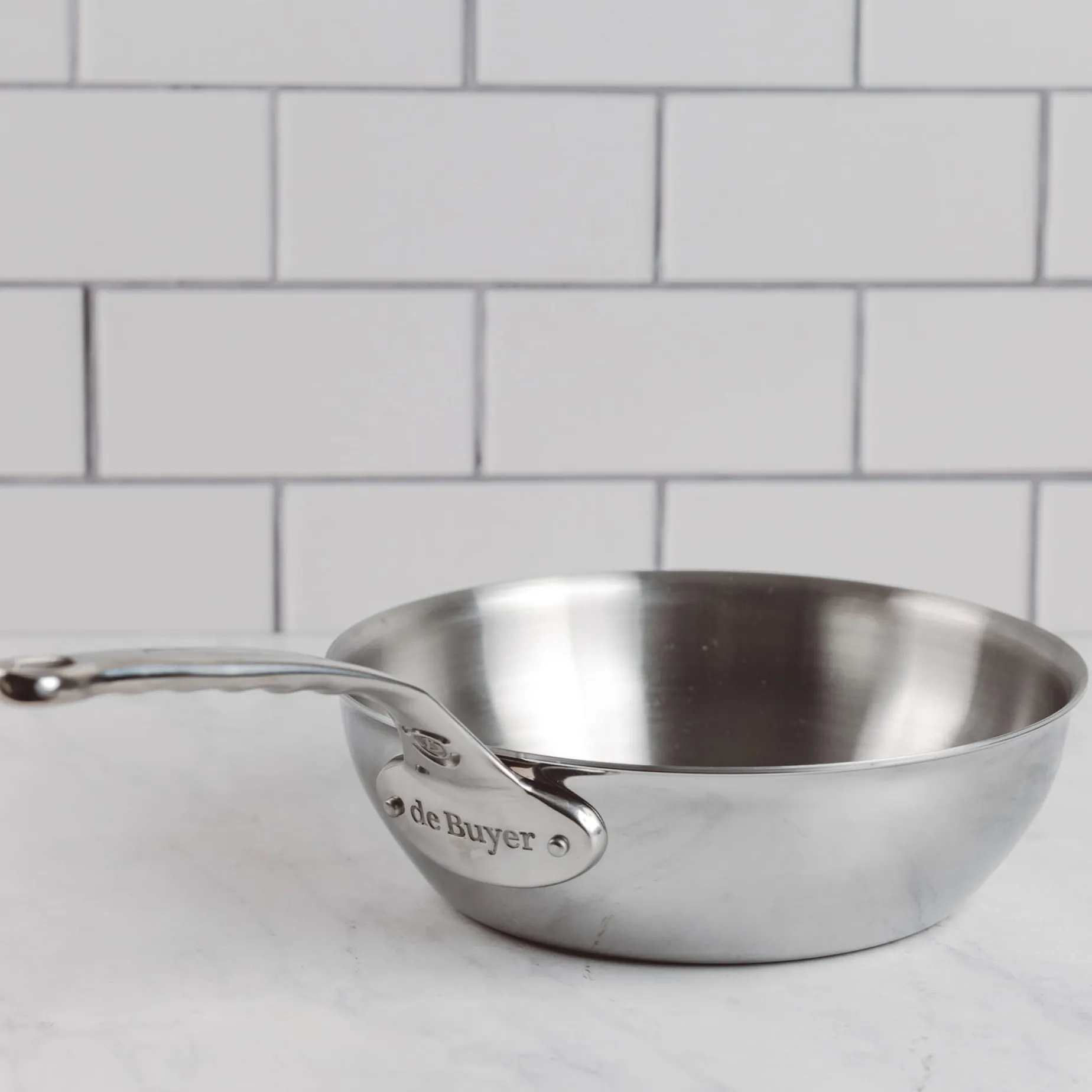 De Buyer Affinity Stainless Steel Curved Saute Pan