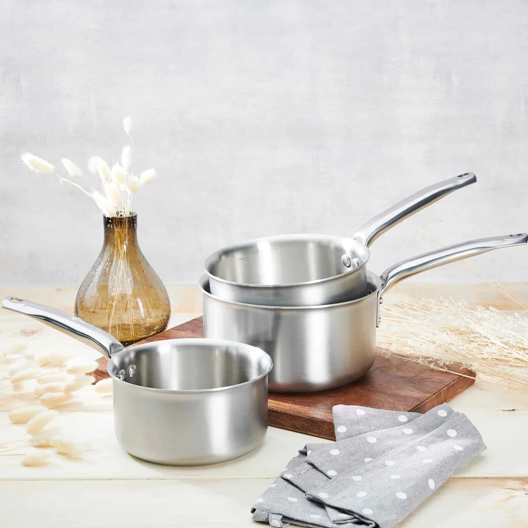 De Buyer Alchimy 3 Piece Saucepan Set
