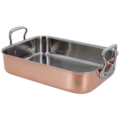 De Buyer Copper & Stainless Steel Roasting Tin, 35cm x 25cm