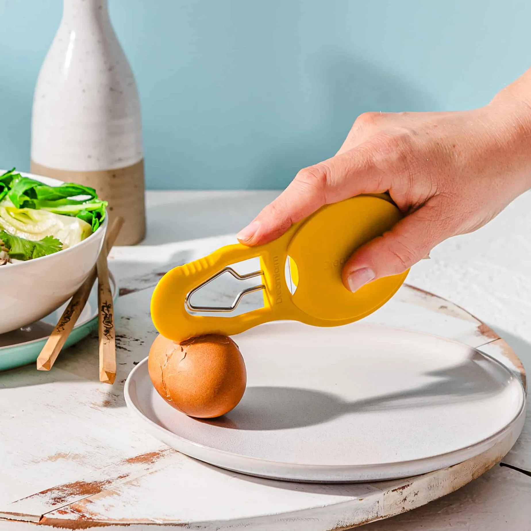 Dreamfarm Yellow Eggler Egg Peeler and Slicer