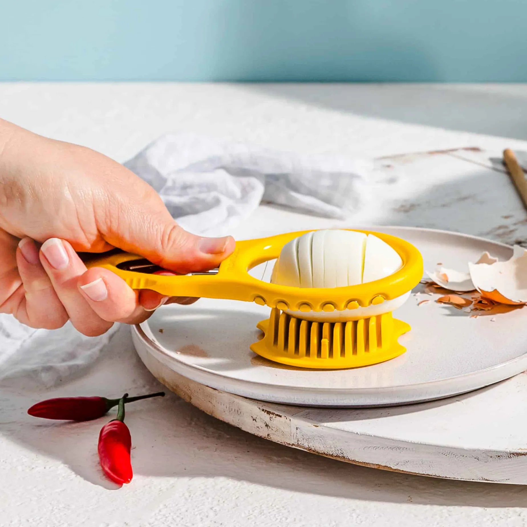 Dreamfarm Yellow Eggler Egg Peeler and Slicer