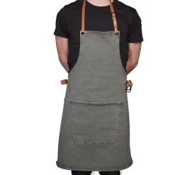 Dutchdeluxes Canvas BBQ Apron in Grey-Green