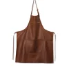 Dutchdeluxes Leather Zipper Apron in Classic Brown