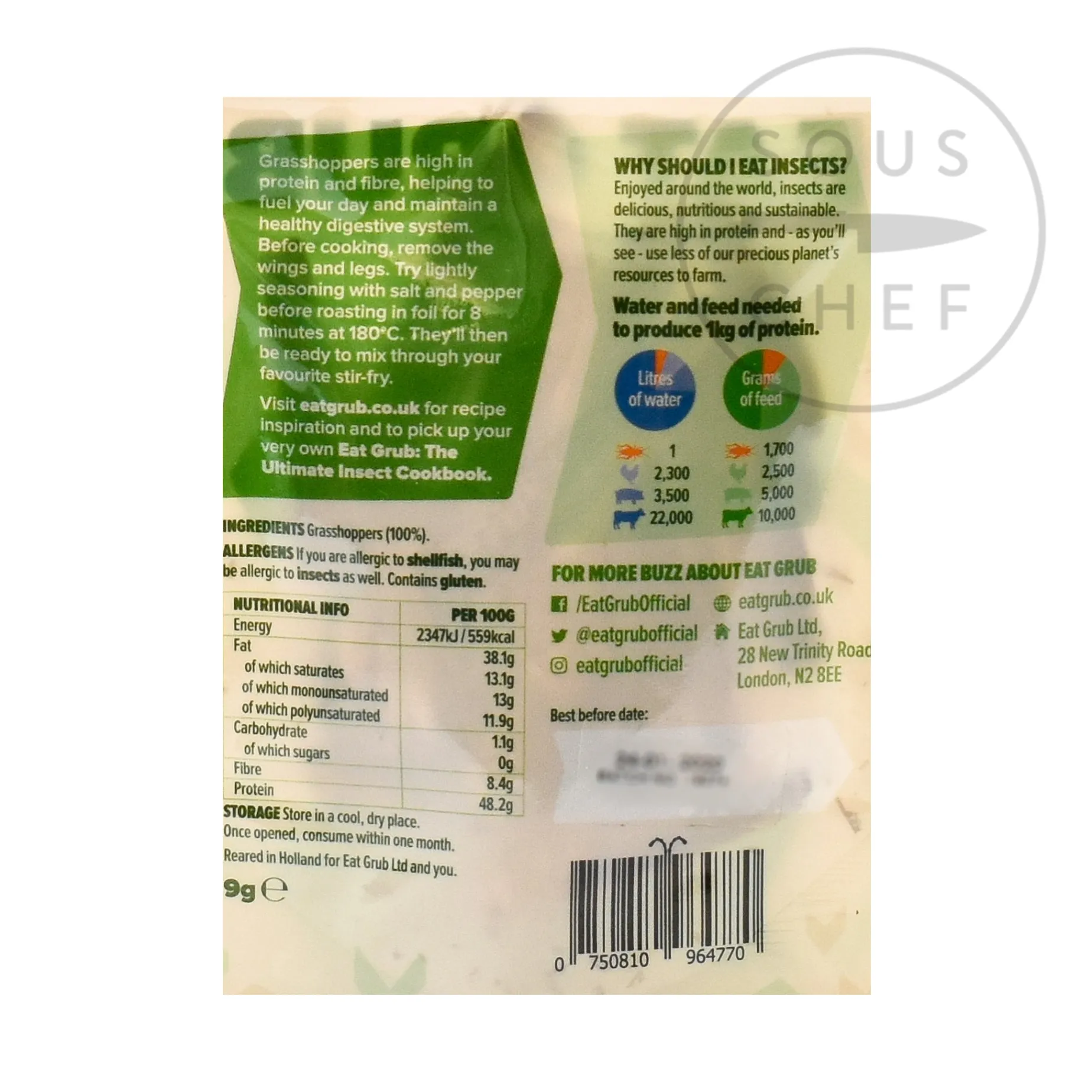 Edible Grasshoppers, 9g