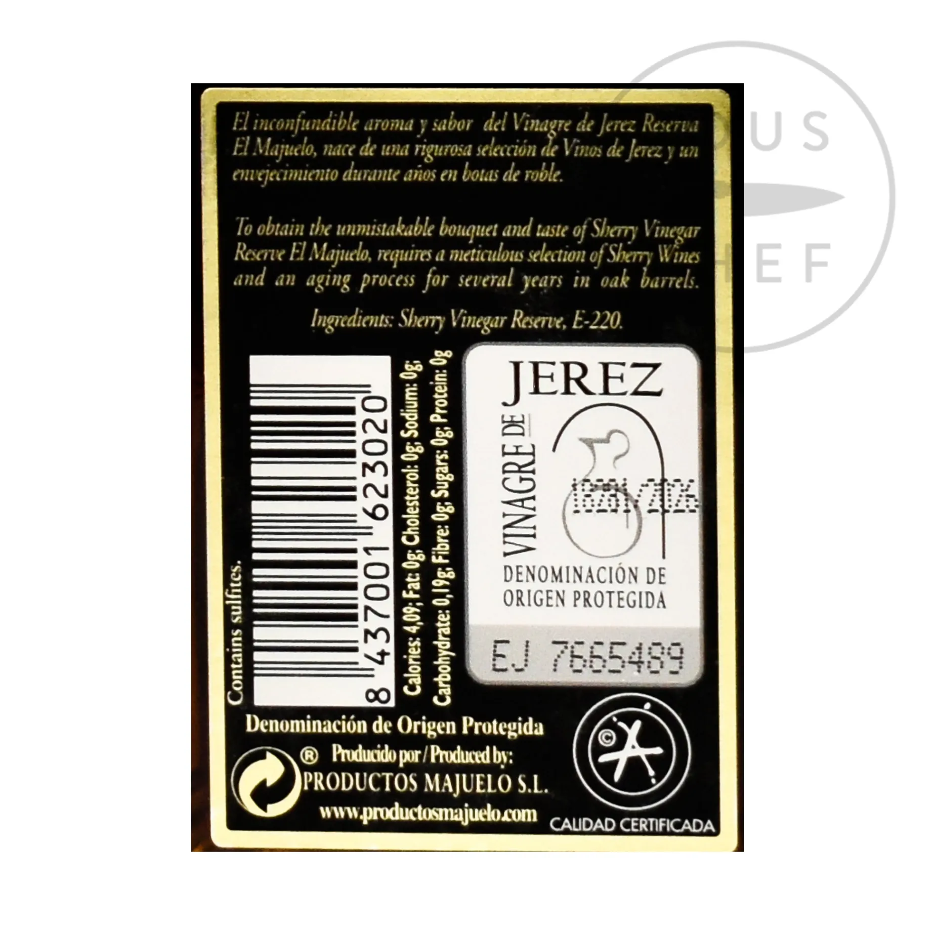 El Majuelo Reserva Sherry Vinegar, 250ml