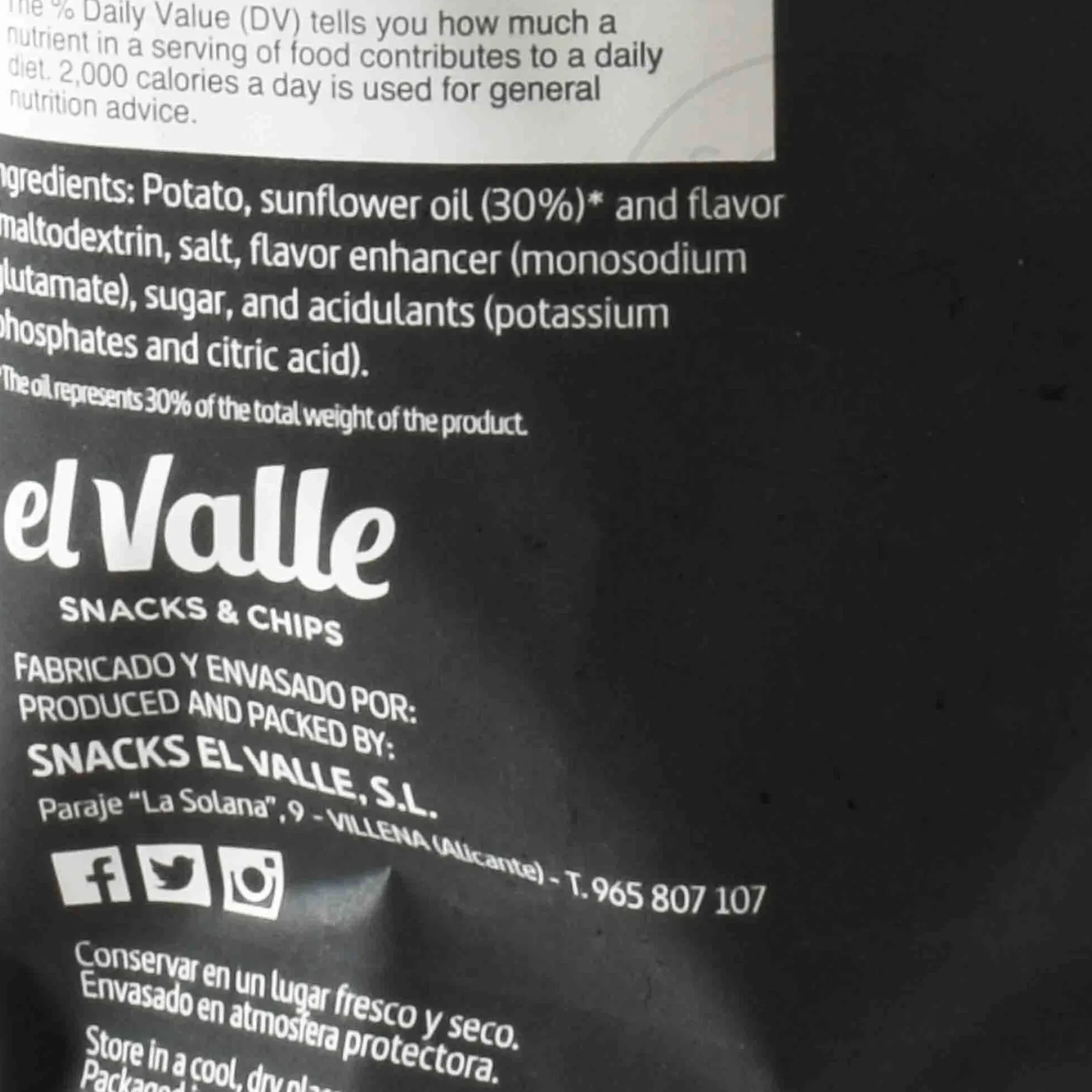el Valle Black Truffle Crisps, 150g