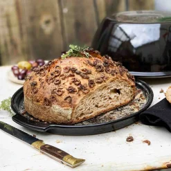 Emile Henry Black Round Bread Baker, 32.5cm