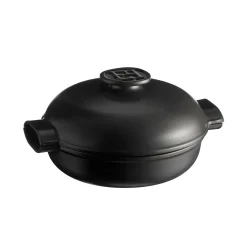 Emile Henry Delight Black Ceramic Induction Braiser, 27cm