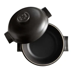 Emile Henry Delight Black Ceramic Induction Cocotte, 27cm