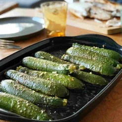 Emile Henry Limited Edition Black BBQ Grill Dish, 42.5x27.5cm