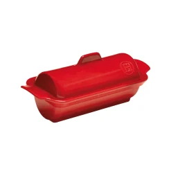 Emile Henry Red Foie Gras Medallion Dish with Lid, 24.5x10cm