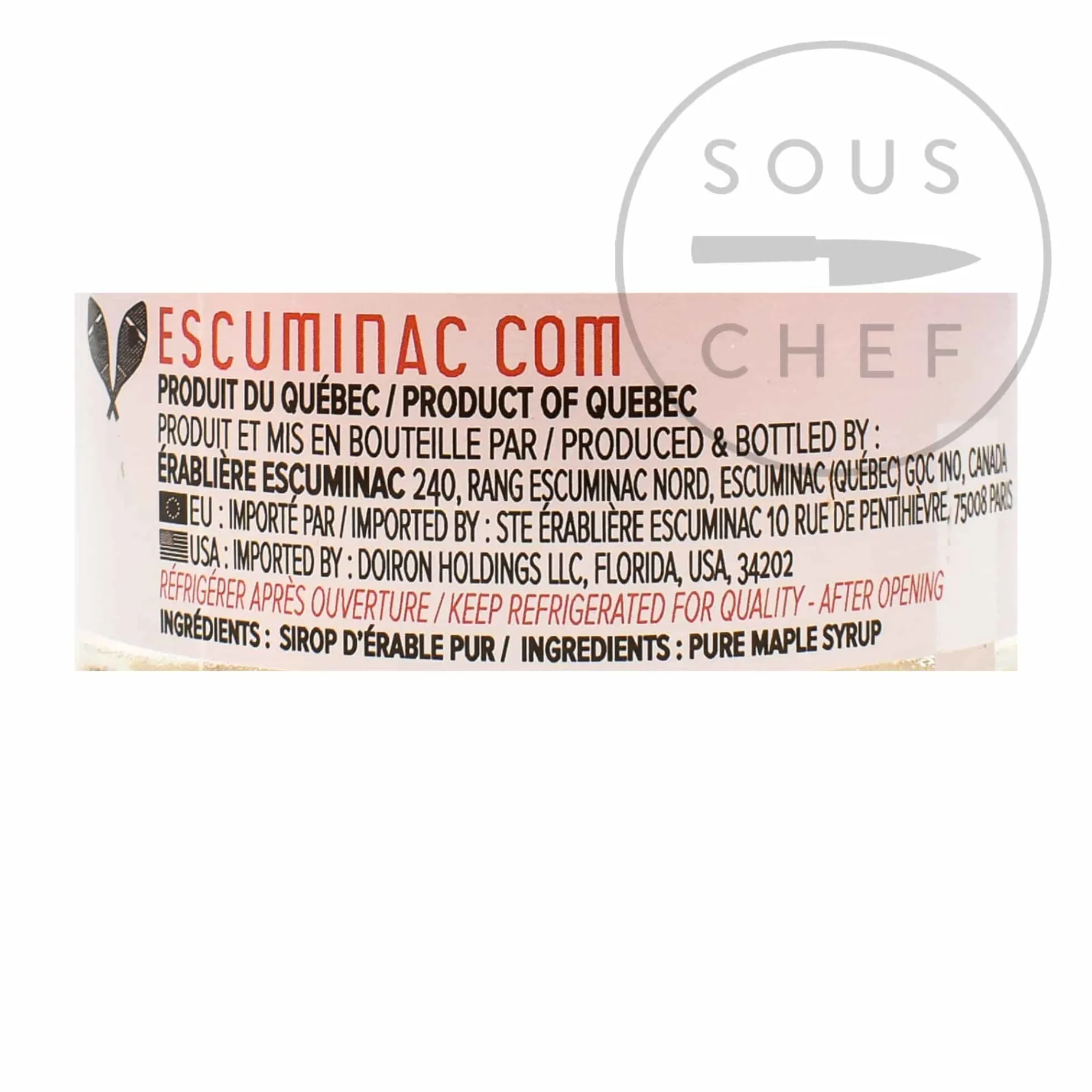 Escuminac Organic Extra Rare Light Maple Syrup, 200ml