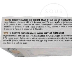 Filet Bleu Butter Shortbread With Guerande Sea Salt, 130g