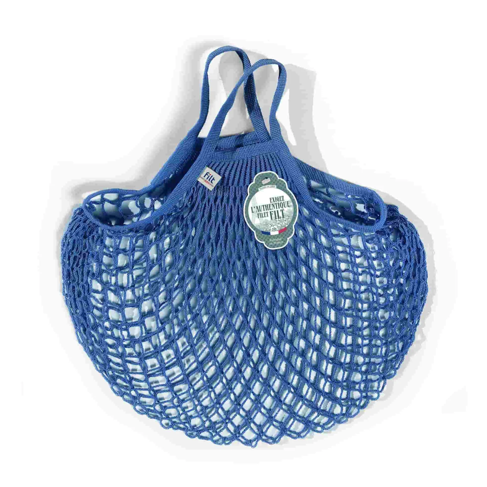 Filt String Bag in Cobalt Blue, Short Handle